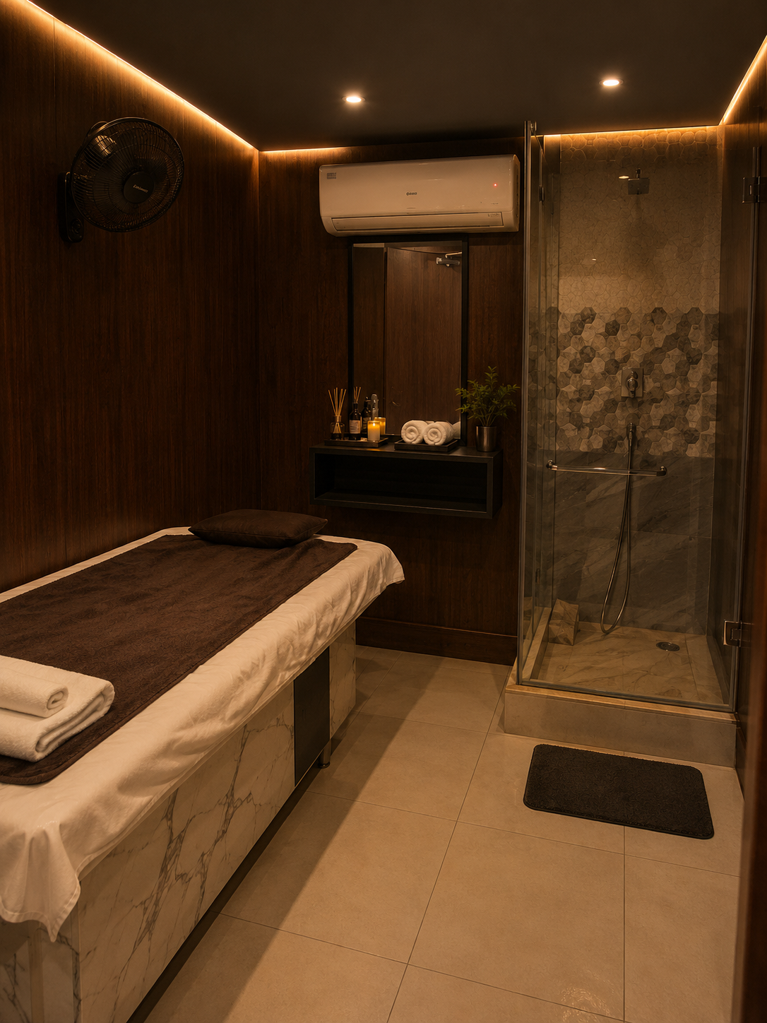 private massage room in Gurugram at The Spa Space