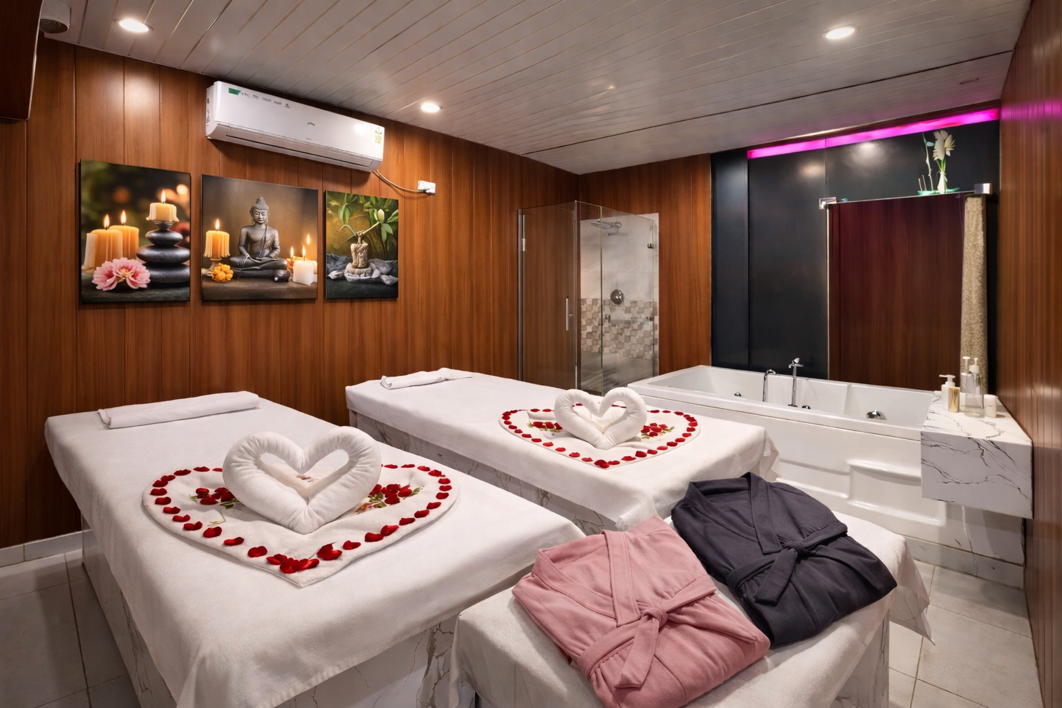 Professional massage treatment room at The Spa Space in Sector 14, Gurugram
