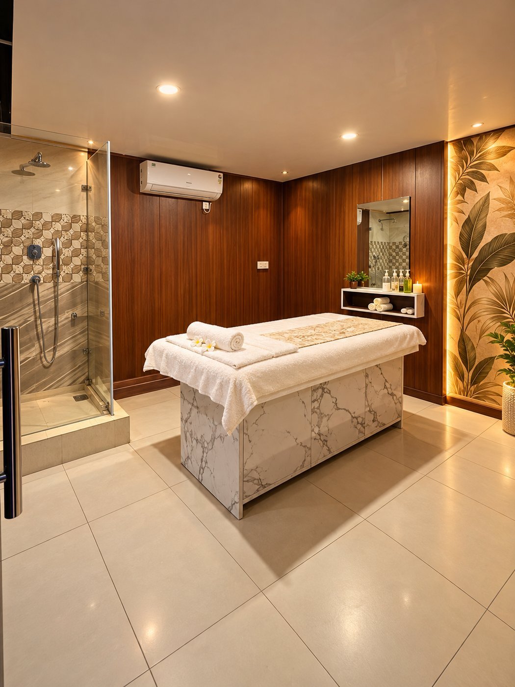 Private massage room at The Spa Space, Huda Market, Sector 14, Gurugram